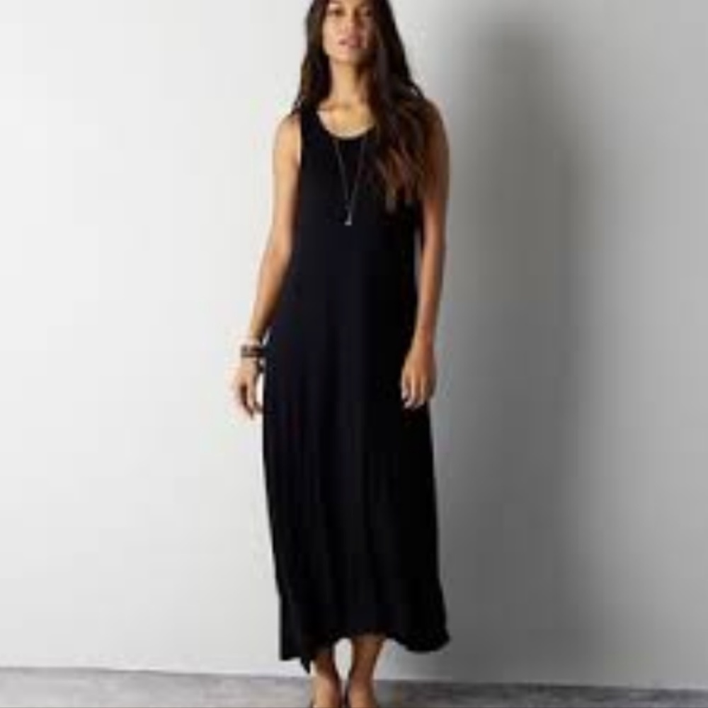 Don't Ask Why black jersey racerback dress